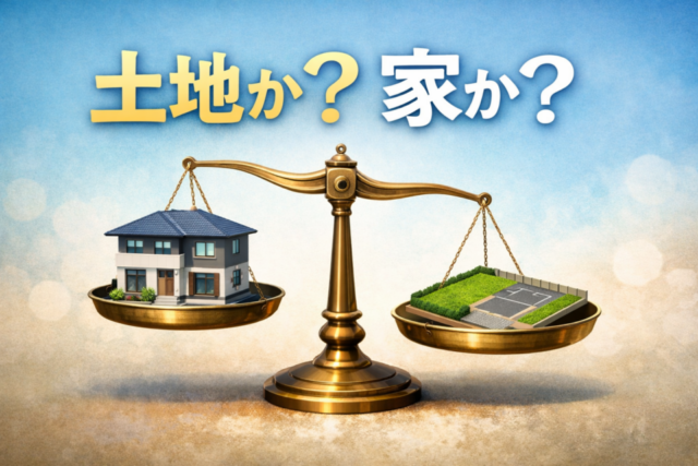 土地にお金をかけるか、家にお金をかけるか。