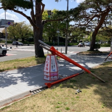 「また来たな」と思われつつ、調査終わりに鶴岡公園へ